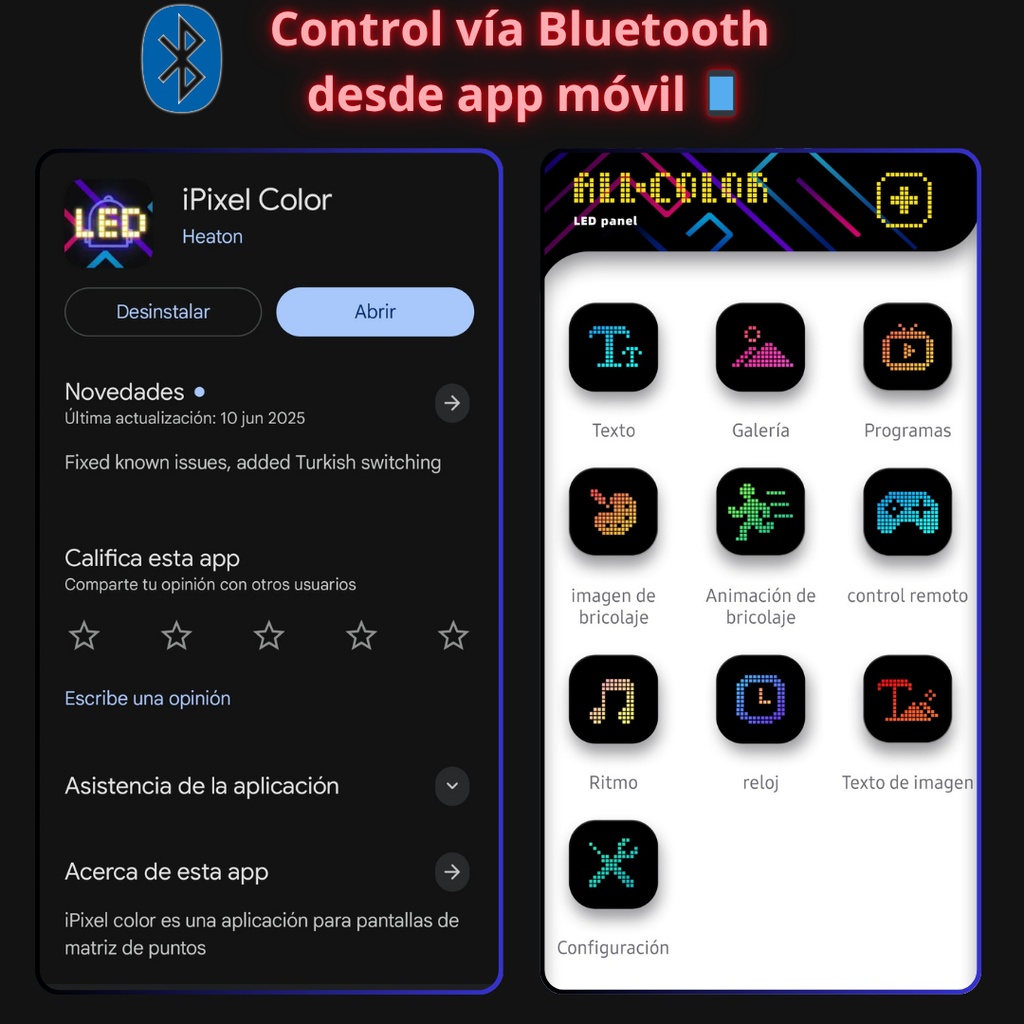 Letrero Pantalla Led Flex Control App Y Bt 19x90cm