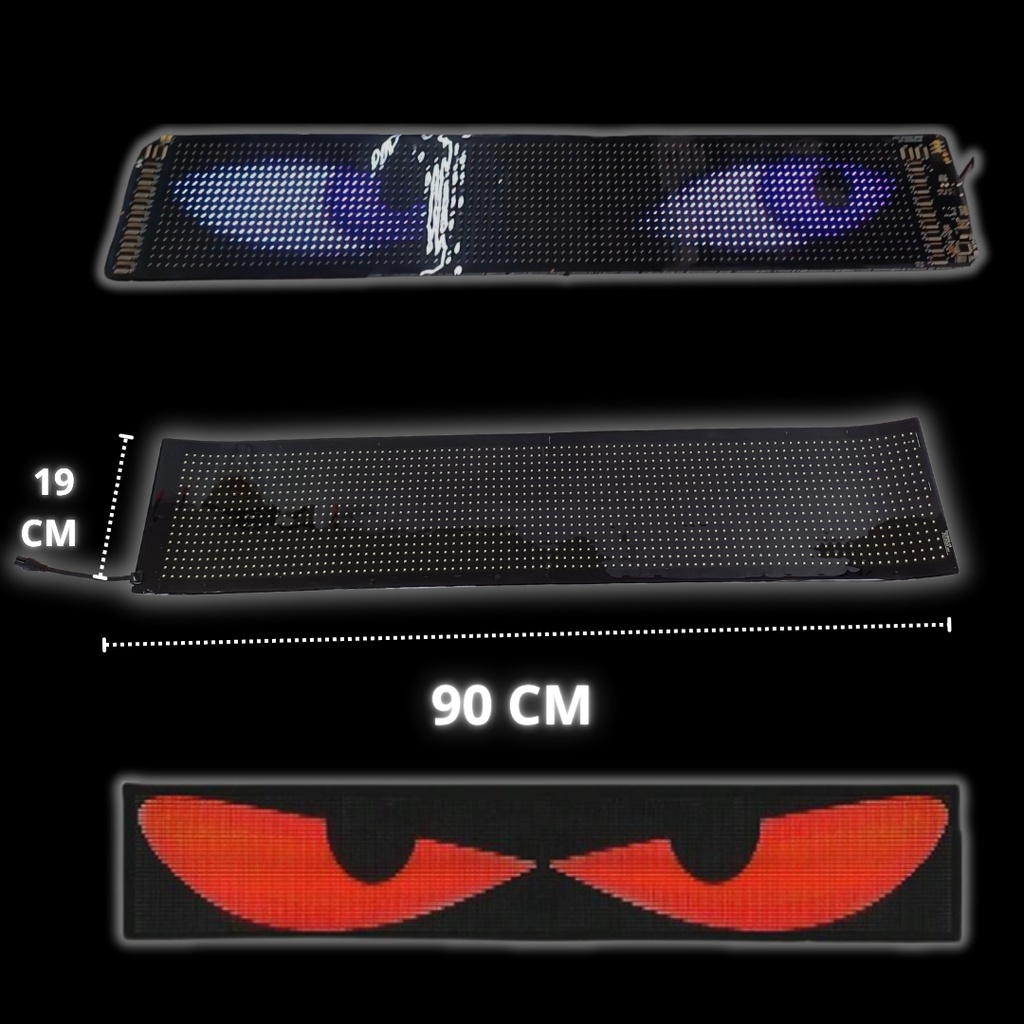 Letrero Pantalla Led Flex Control App Y Bt 19x90cm
