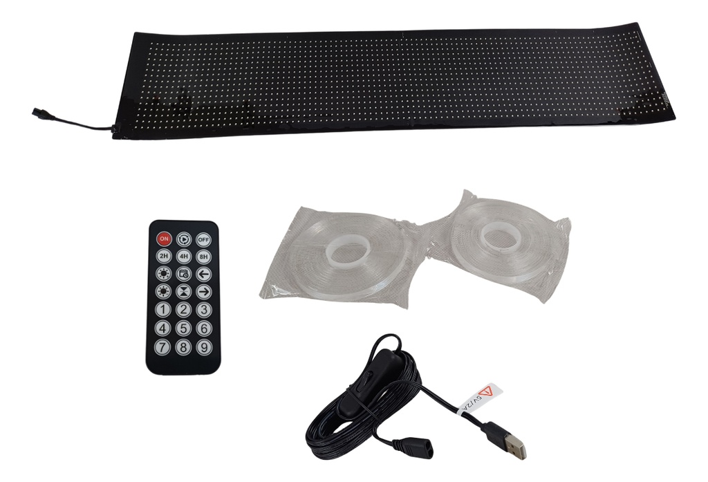 Letrero Pantalla Led Flex Control App Y Bt 19x90cm