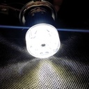 Foco Moto Bronx H4 3 Led Blanco/efecto Azul Y Rojo Aluminio