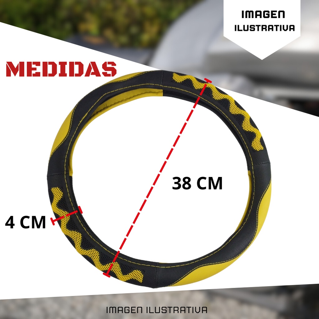 Funda Cubre Volante Textura Masaje Silicón Universal 38cm