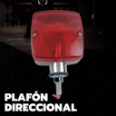 Plafon Direccional Cuadrado Chico Bicolor Ambar/rojo