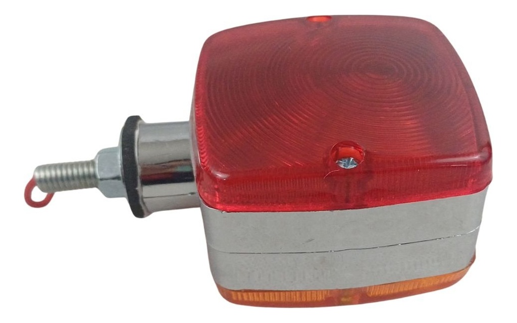 Plafon Direccional Cuadrado Chico Bicolor Ambar/rojo
