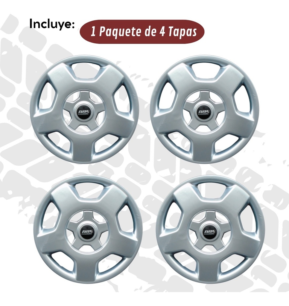Tapon Polvera Rin 14 Abs Sport Gris 4pzas