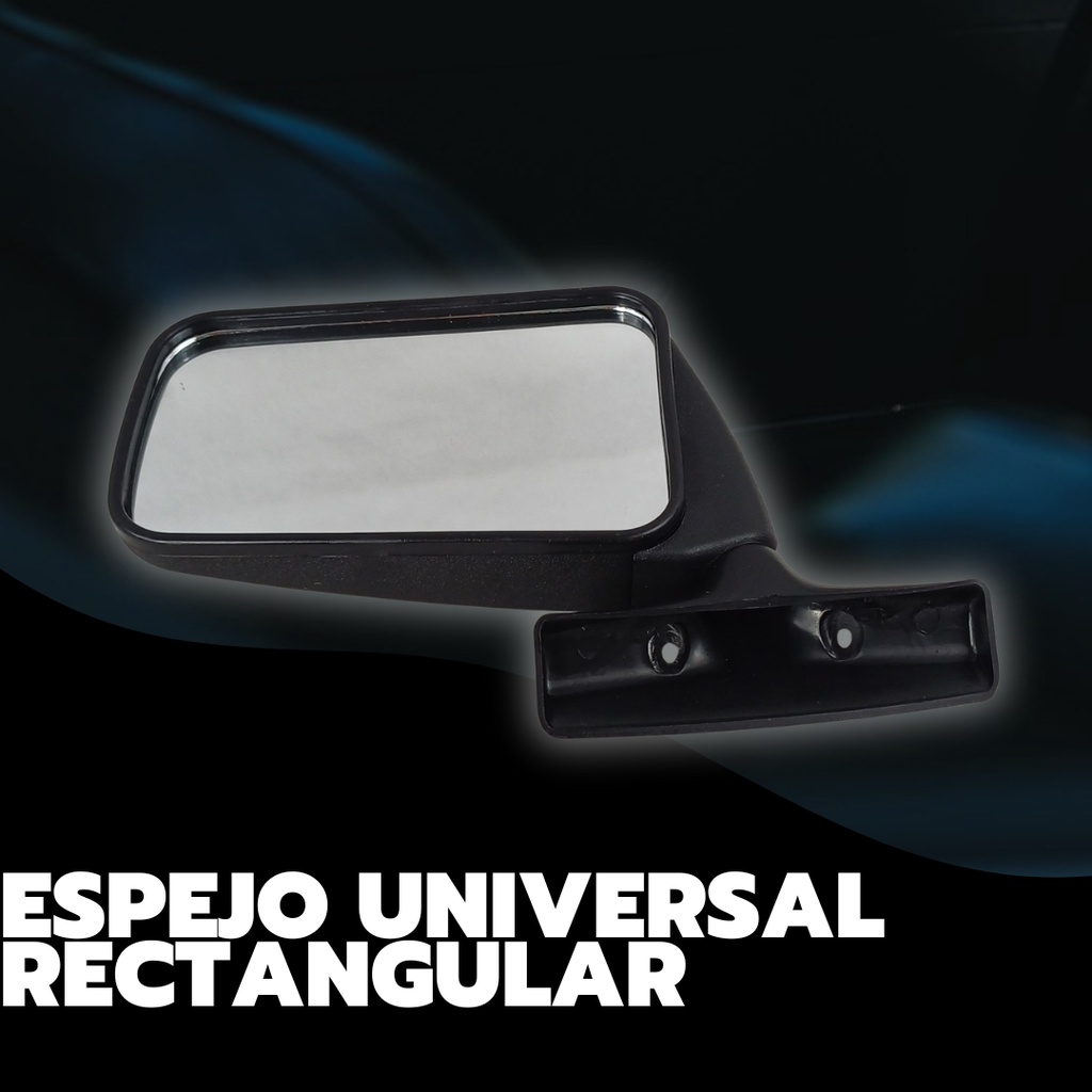 Espejo Universal Rectangular Negro Pza