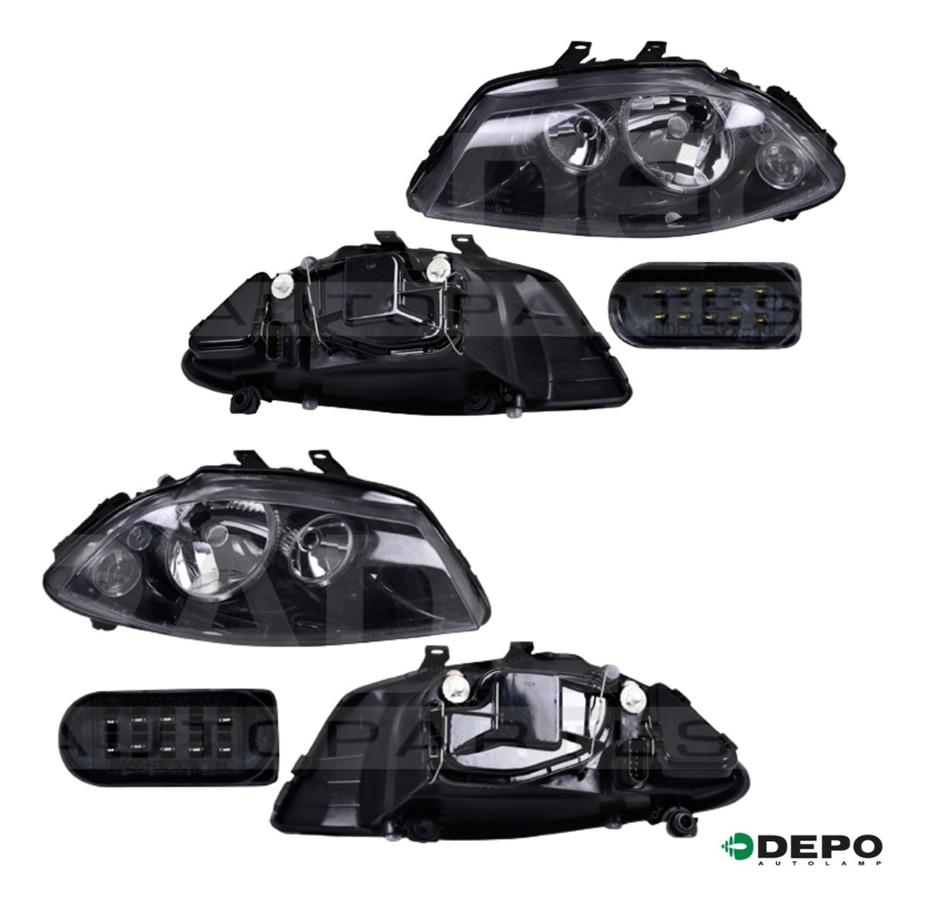 Par Faros St Ibiza 03-09 Electrico S/motor Doble As  S/foco