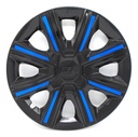 Tapon Polvera Rin 15 Abs Sport Tuning Negro-azul 4 Piezas