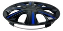 Tapon Polvera Rin 15 Abs Sport Tuning Negro-azul 4 Piezas