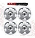 Tapon Polvera Rin  Abs Sport Gris R13 0012 4 Piezas