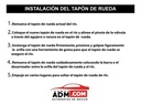 Tapon Polvera Rin  Abs Sport Gris R13 0012 4 Piezas