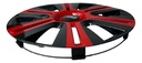 Tapon Polvera Rin 15 Abs Sport  Negro-rojo Universal 4 Pzs Negro/rojo