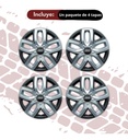 Tapón Polvera Para Rin 14  Abs Sport Especiales Gris-negro Gris/negro
