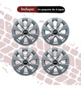 Tapón Polvera Rin 14 Abs Gris Avanza  4 Pzas Gris