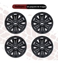 Tapon Polvera Rin 15 Abs Sport  Negro Universal 4 Pz Les0036 Negro