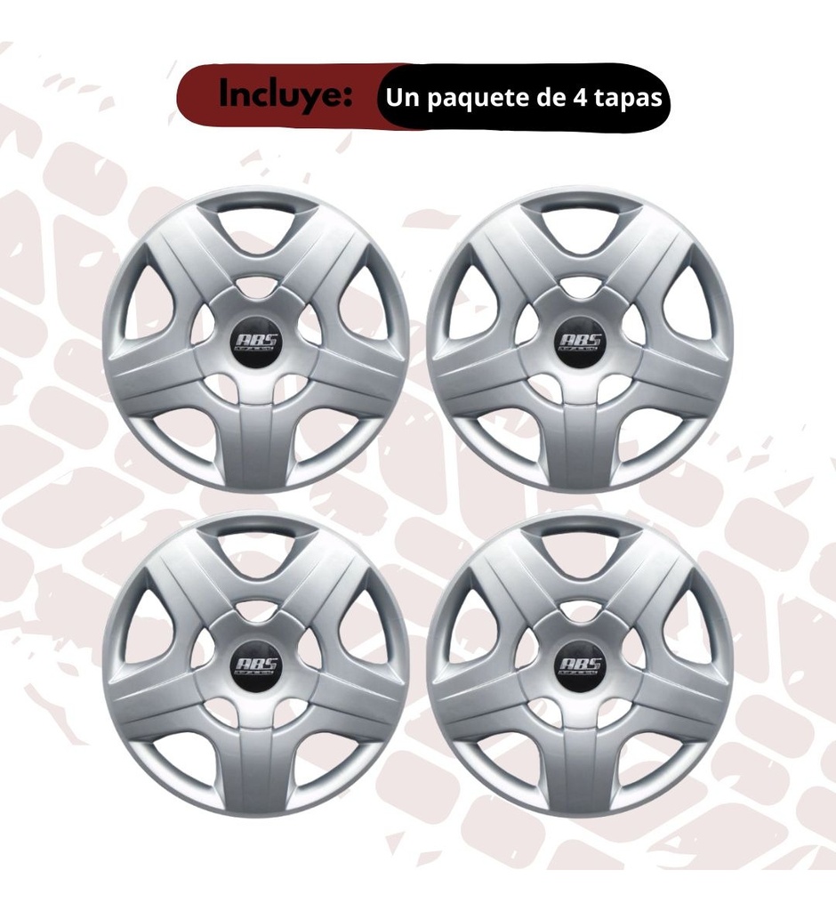 Tapon Polvera Rin 14 Abs Sport Gris Lgr0036 Gris