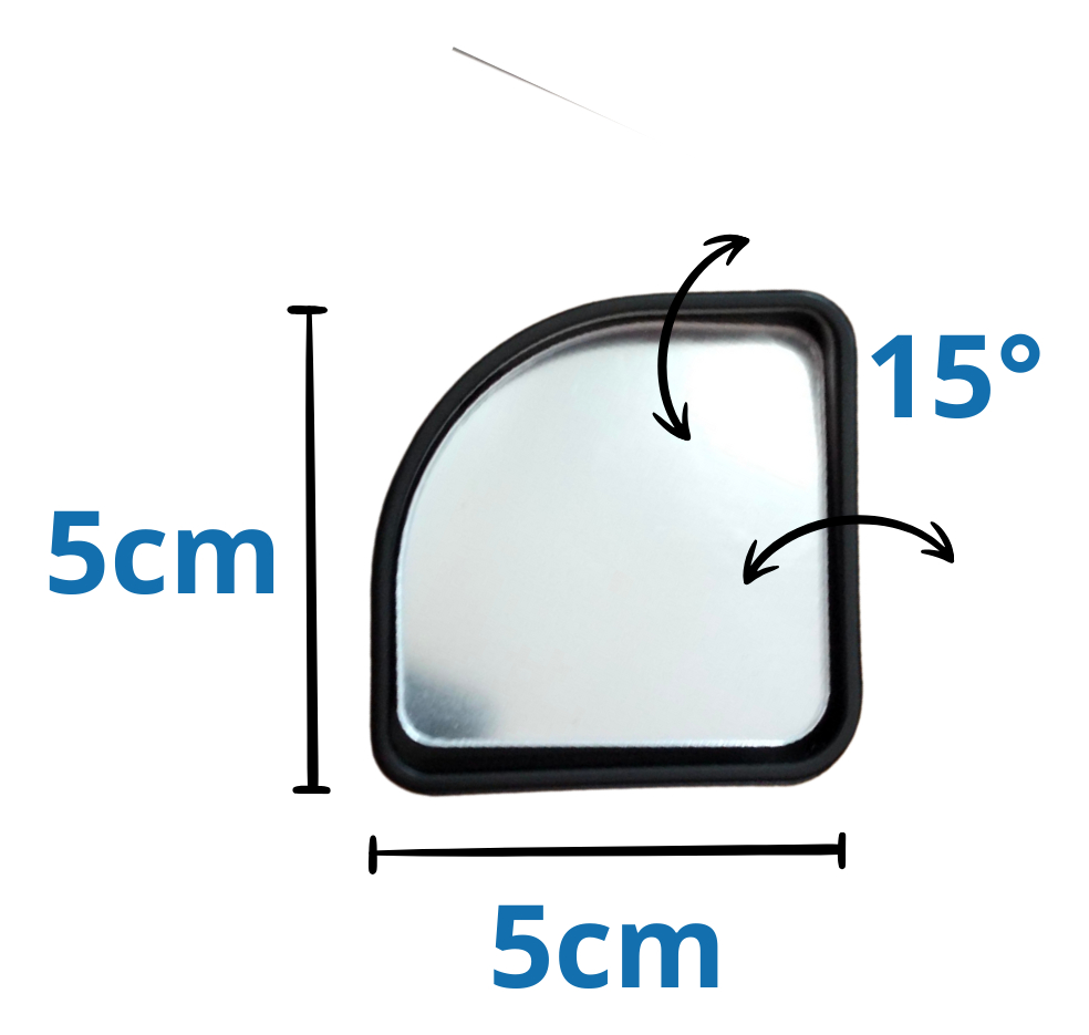 Espejo  Adherible Cóncavo  5x5cm Movible Par