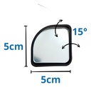 Espejo  Adherible Cóncavo  5x5cm Movible Par
