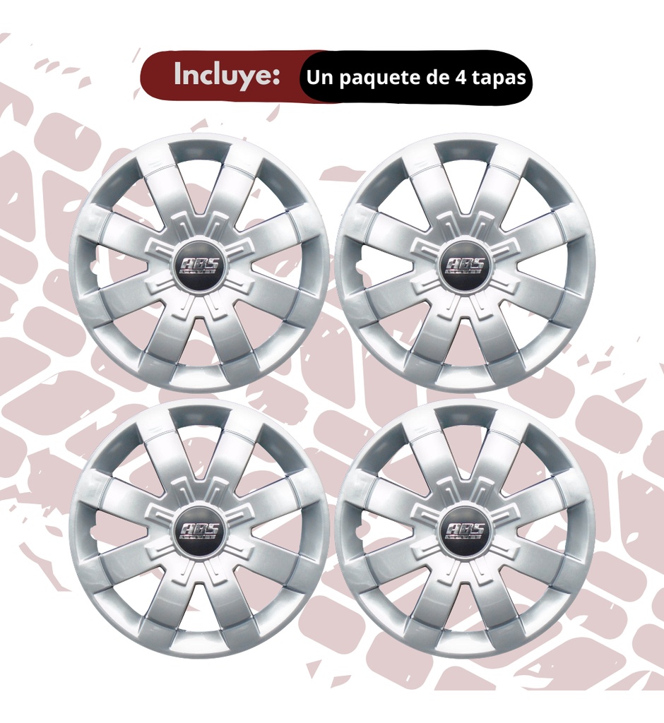 Tapon Polvera Rin 13 Abs Sport Gris Universal Lgr0068 4pz