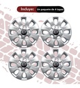 Tapon Polvera Rin 13 Abs Sport Gris Universal Lgr0070 4pz Gris