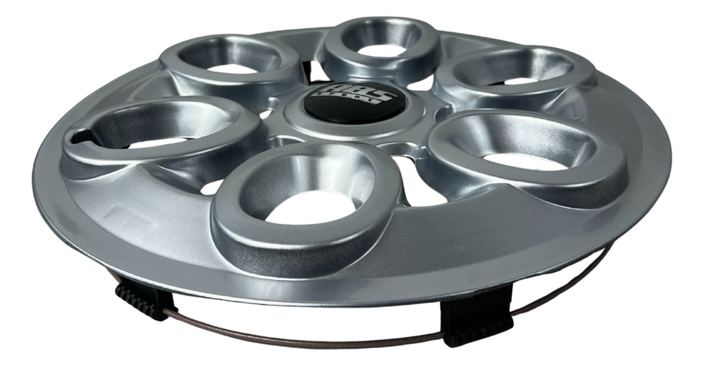 Tapon Polvera Rin 14 Abs Sport Gris  Universal 4 Piezas Gris