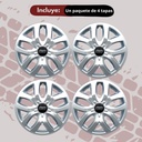 Tapón Polvera Rin 14 Abs Sport Gris  Universal Lgr0080 4pz Gris
