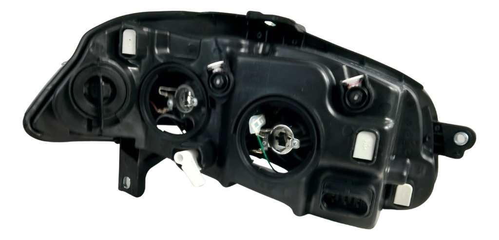 Faro Dodge Ram 700 15-20 Fondo Cromado/negro S/foco Depo Izquierdo/conductor