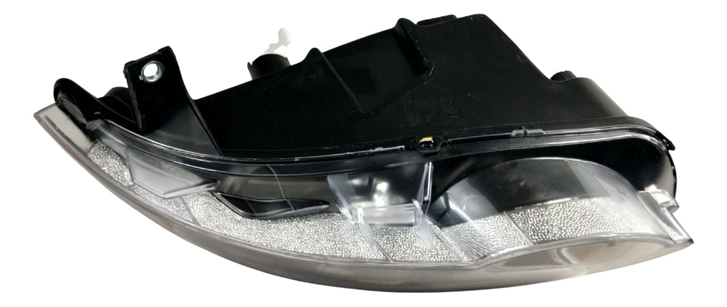 Faro Dodge Ram 700 15-20 Fondo Cromado/negro S/foco Depo Izquierdo/conductor