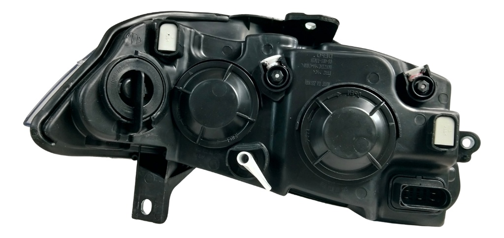 Faro Dodge Ram 700 15-20 Fondo Cromado/negro S/foco Depo Izquierdo/conductor