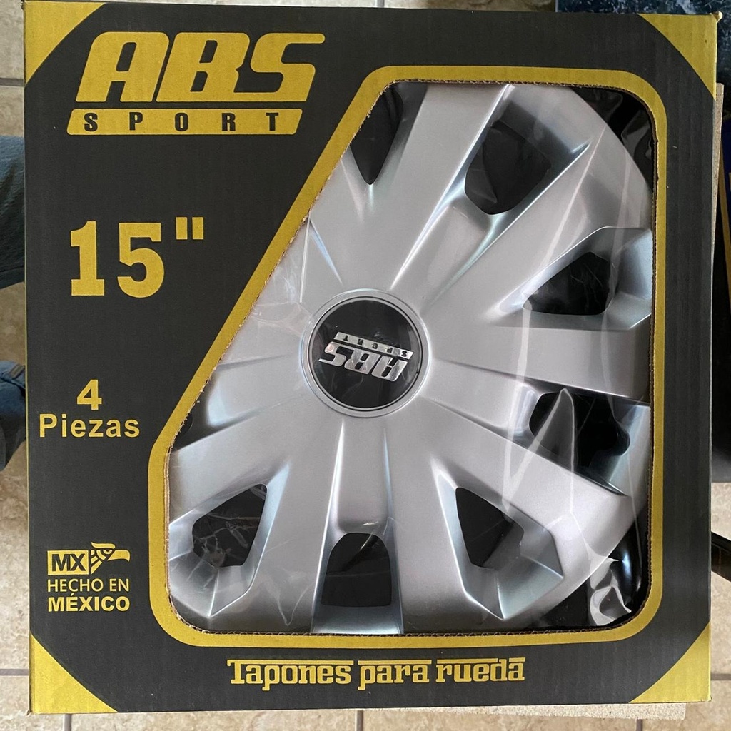 TAPON POLVERA RIN 15 ABS SPORT GRIS LGR0027