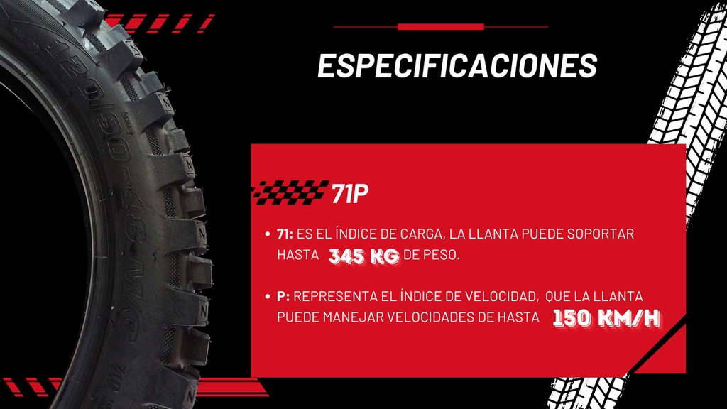 LLANTA MOTO 120/90-18 TT 6PR E131 MASUDA