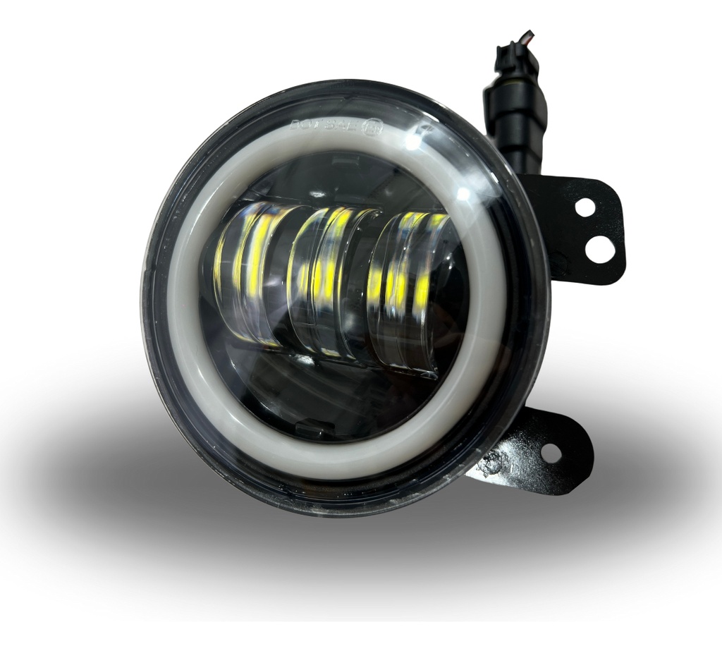 PAR FAROS DELANTEROS REDONDOS 4" LED ANTI-NIEBLA OJO ANGEL