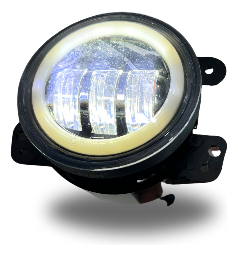PAR FAROS DELANTEROS REDONDOS 4" LED ANTI-NIEBLA OJO ANGEL