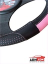CUBRE VOLANTE NEGRO/ROSA MEDIANO UNIVERSAL