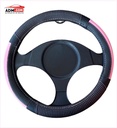 CUBRE VOLANTE NEGRO/ROSA MEDIANO UNIVERSAL