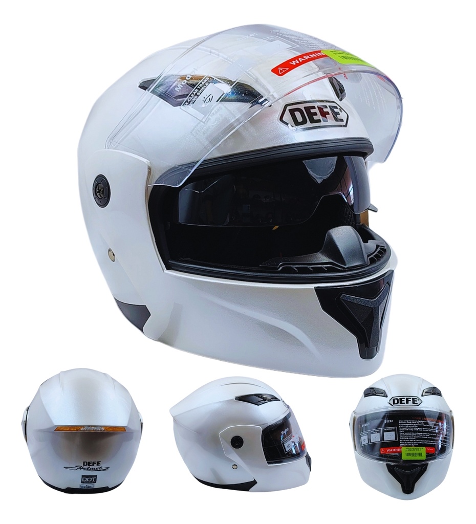 CASCO ABATIBLE DEFE DOBLE MICA ROJO (L) DOT