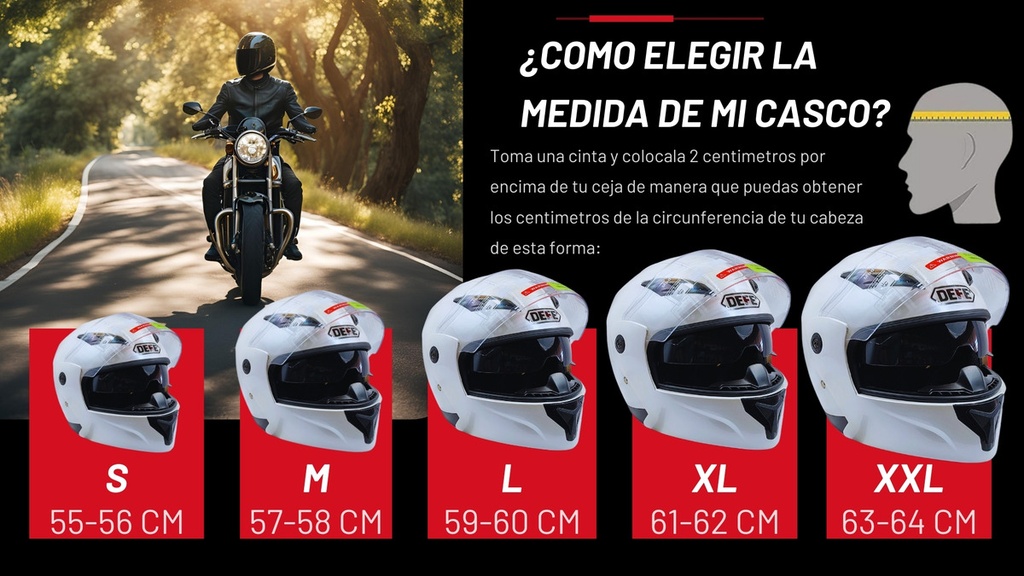 CASCO ABATIBLE DEFE DOBLE MICA ROJO (L) DOT