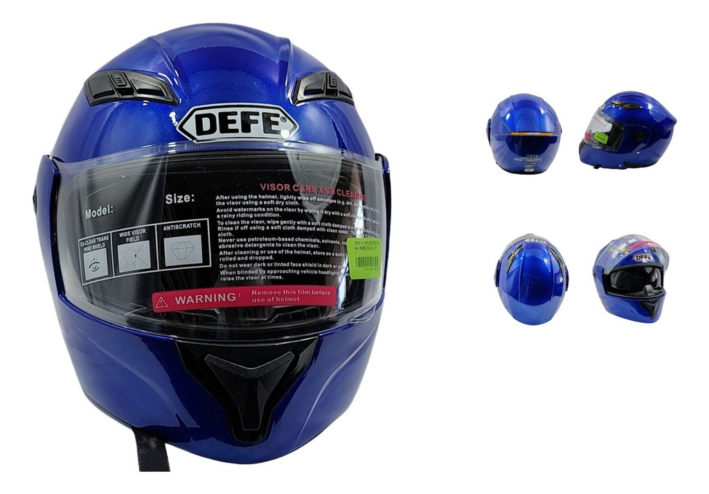 CASCO ABATIBLE DEFE DOBLE MICA ROJO (L) DOT