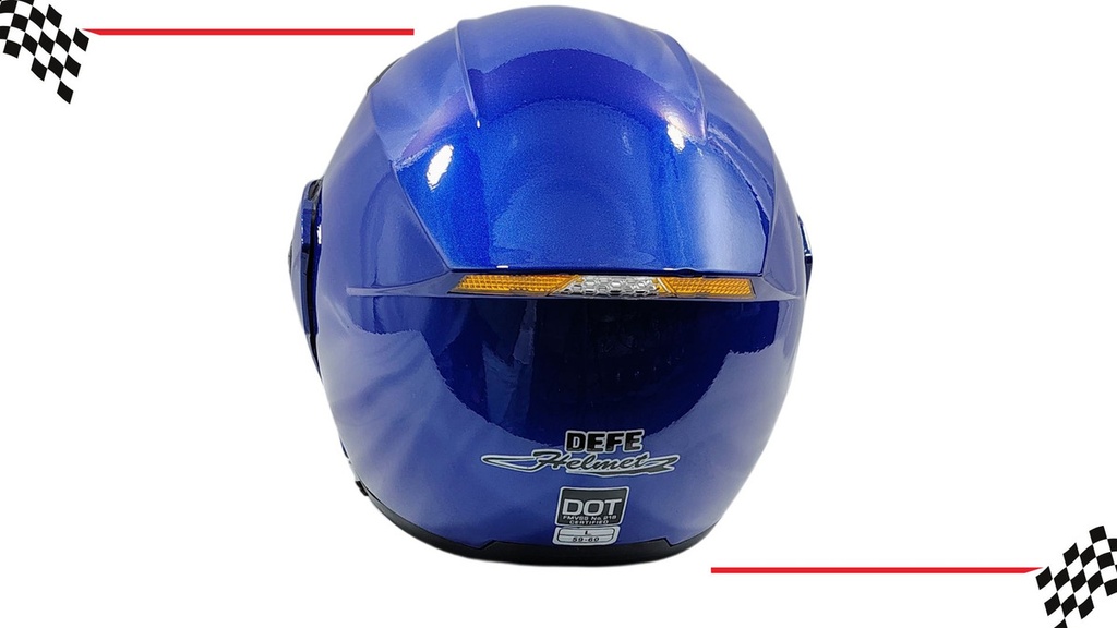 CASCO ABATIBLE DEFE DOBLE MICA ROJO (L) DOT