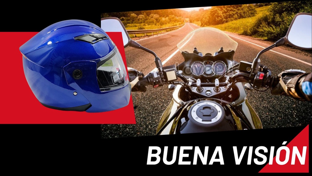 CASCO ABATIBLE DEFE DOBLE MICA ROJO (L) DOT