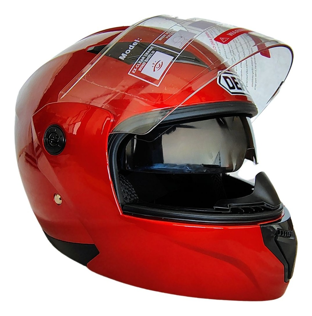 Casco Abatible Defe Dot Doble  Mica  Transparente
