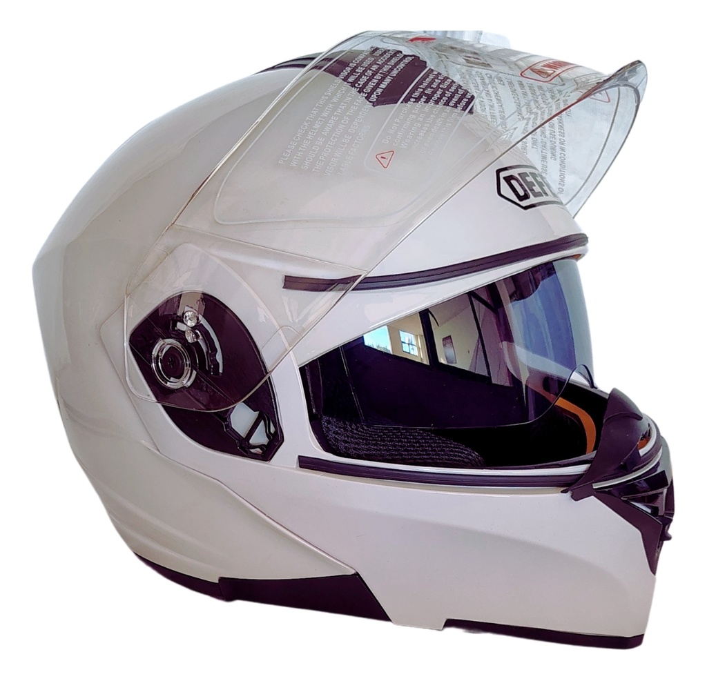 Casco Abatible Doble Mica Blanco Dot S/ M/ L/ X L