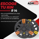 TAPON POLVERA RIN 13 ABS SPORT TUNING NEGRO-AZUL LES0030