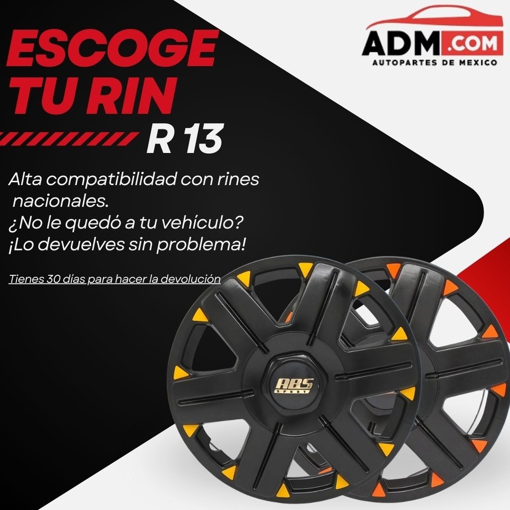 TAPON POLVERA RIN 13 ABS SPORT TUNING NEGRO-AZUL LES0030