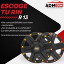TAPON POLVERA RIN 13 ABS SPORT TUNING NEGRO-AZUL LES0030