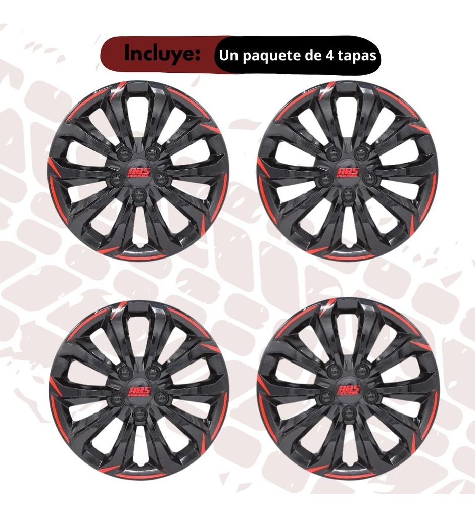 TAPON POLVERA RIN 13 ABS SPORT TUNING NEGRO-AZUL LES0030
