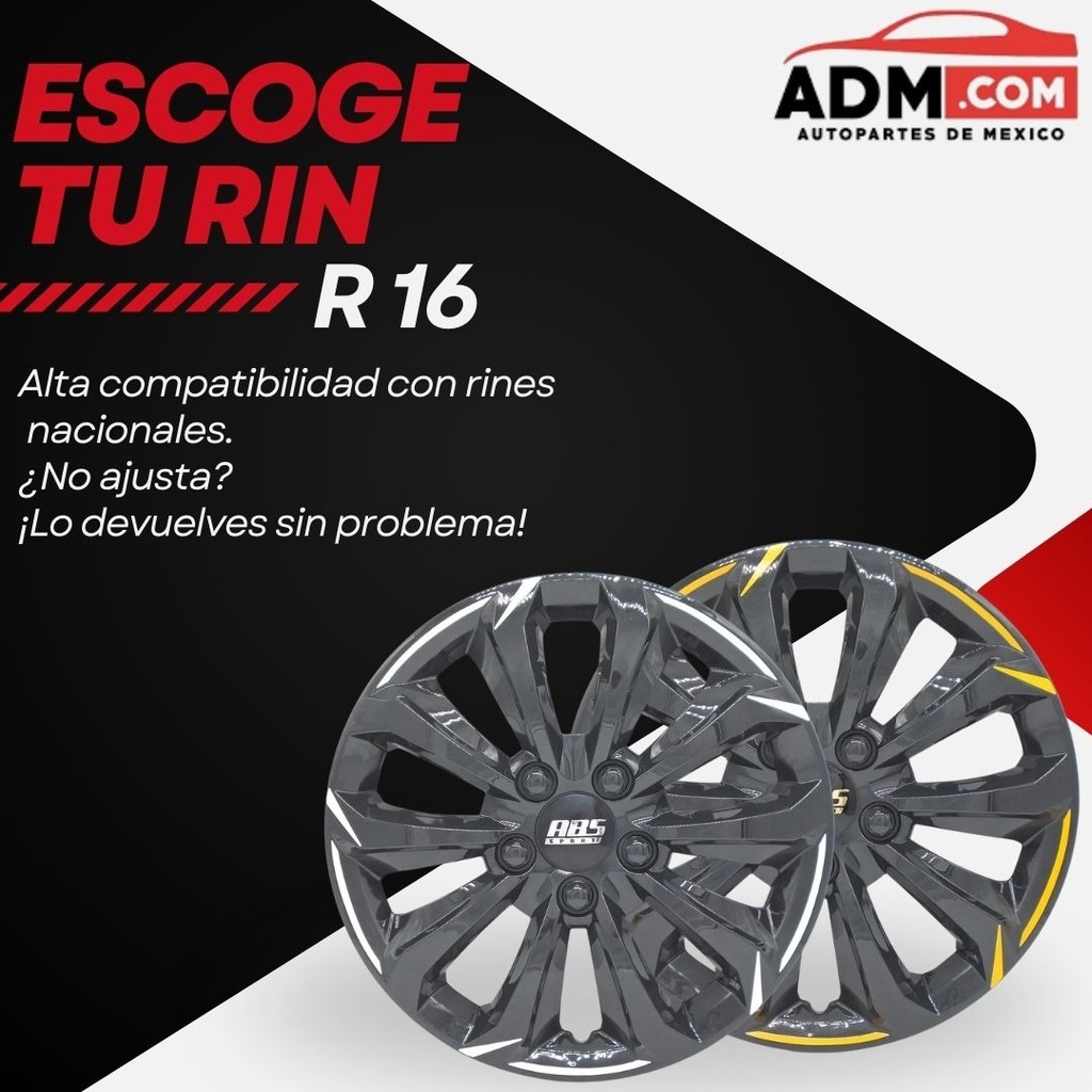TAPON POLVERA RIN 13 ABS SPORT TUNING NEGRO-AZUL LES0030