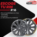 TAPON POLVERA RIN 13 ABS SPORT TUNING NEGRO-AZUL LES0030