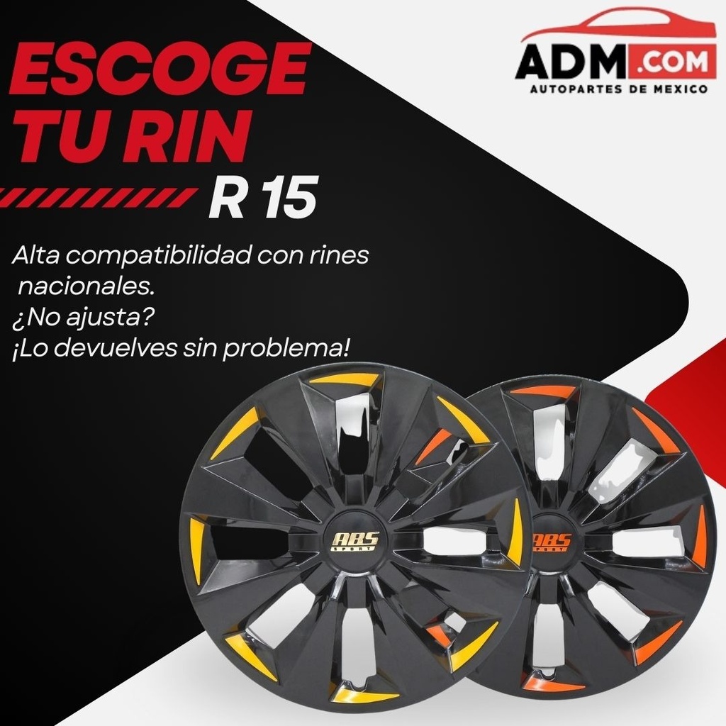 TAPON POLVERA RIN 13 ABS SPORT TUNING NEGRO-AZUL LES0030