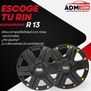 TAPON POLVERA RIN 13 ABS SPORT TUNING NEGRO-AZUL LES0030