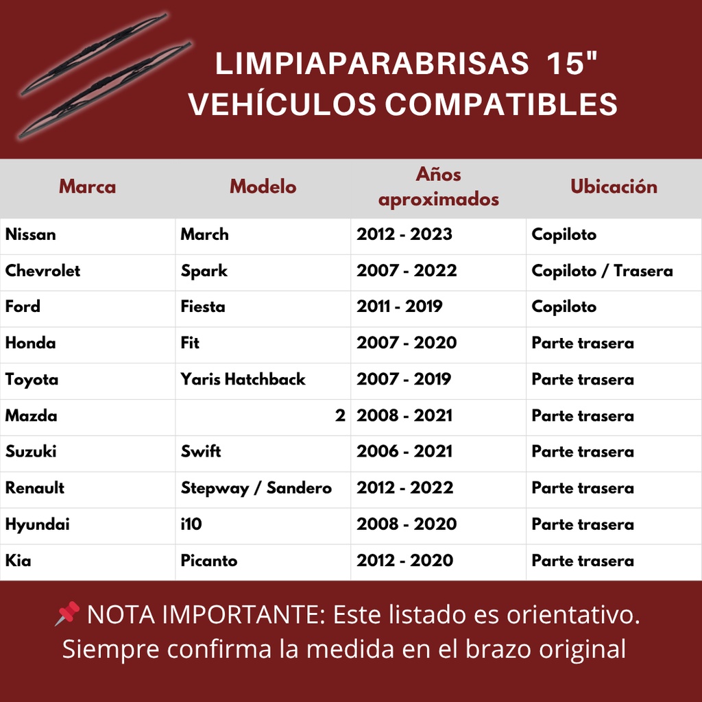 LIMPIAPARABRISAS BOSCH 15" TRASERO